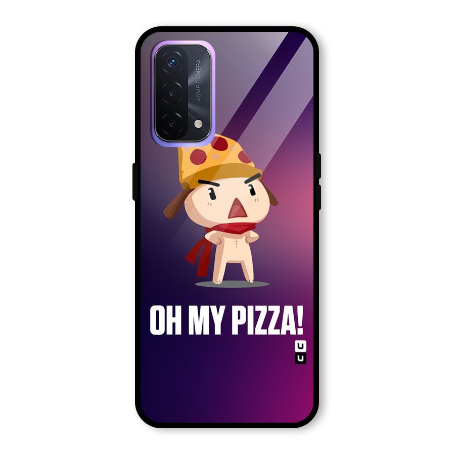 Oh My Pizza Glass Back Case for Oppo A74 5G