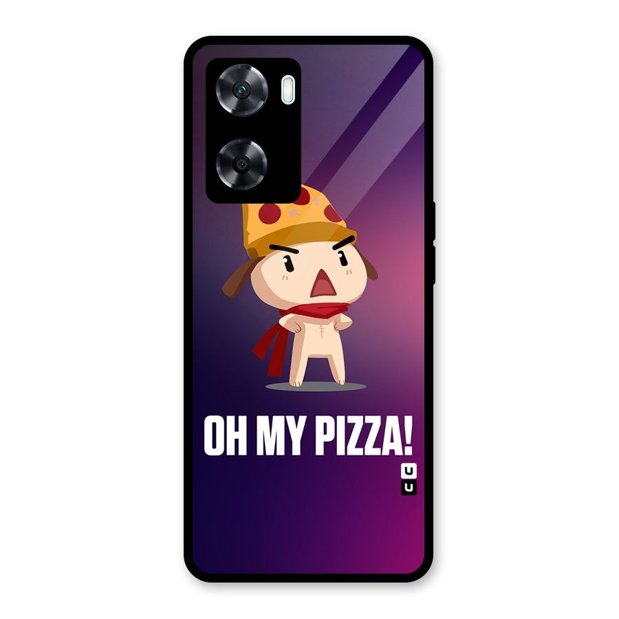 Oh My Pizza Glass Back Case for Oppo A77