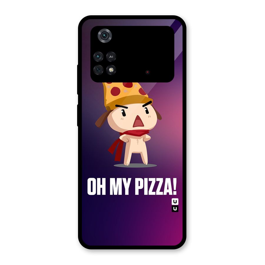 Oh My Pizza Glass Back Case for Poco M4 Pro 4G