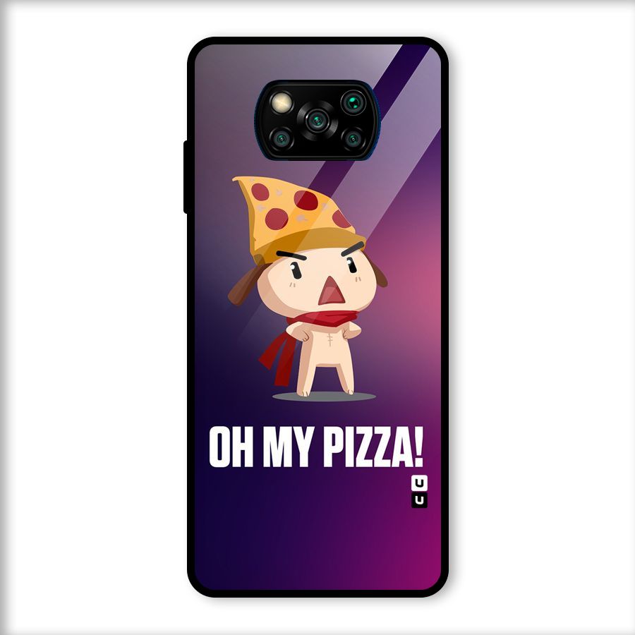 Oh My Pizza Glass Back Case for Poco X3