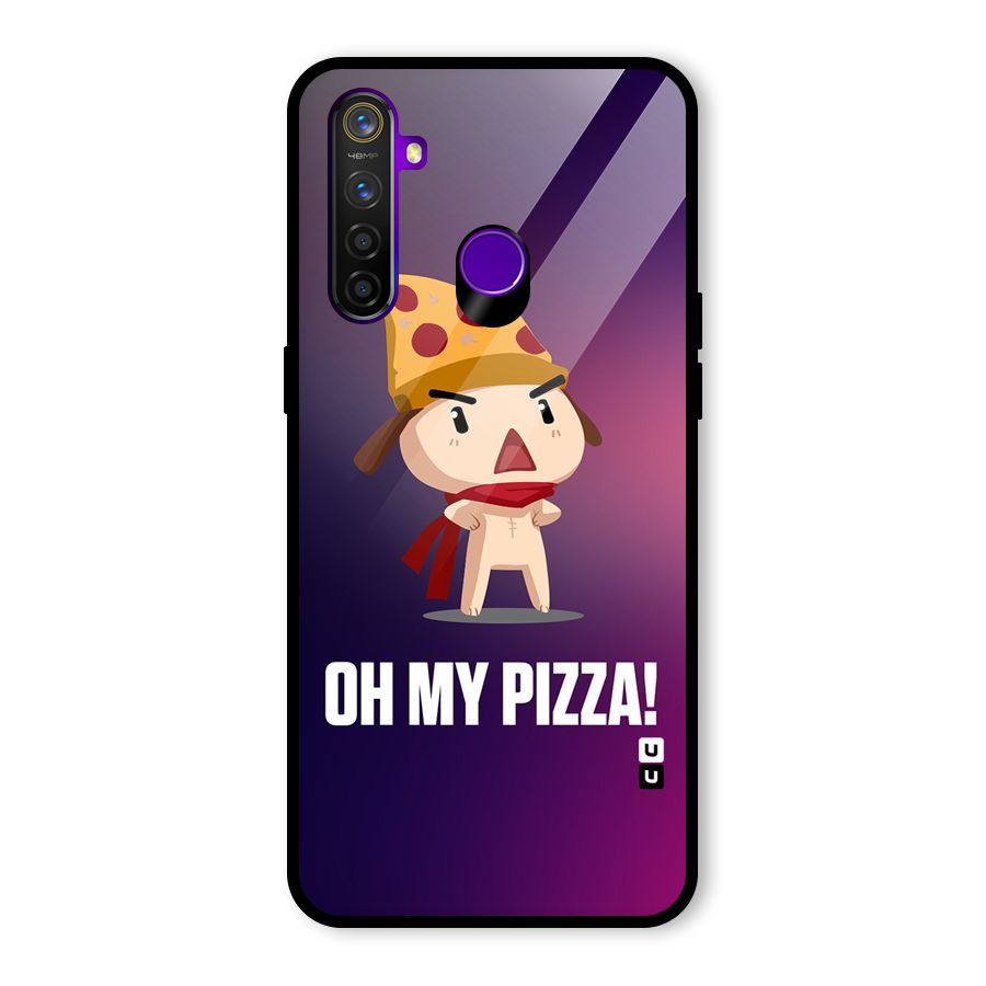 Oh My Pizza Glass Back Case for Realme 5 Pro