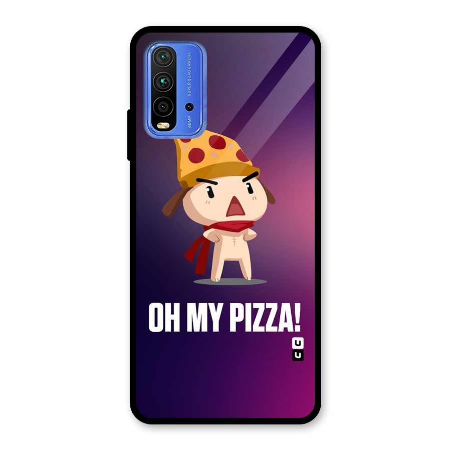 Oh My Pizza Glass Back Case for Redmi 9 Power