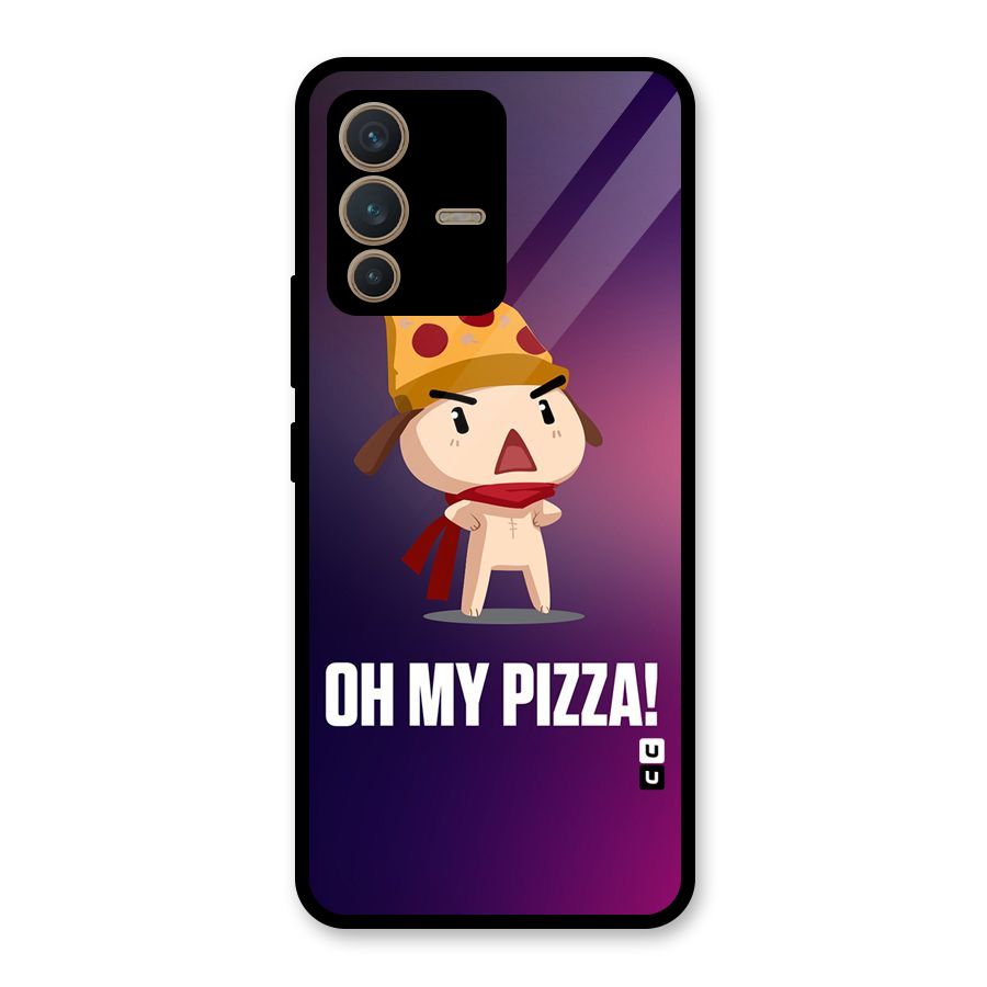 Oh My Pizza Glass Back Case for Vivo V23 5G