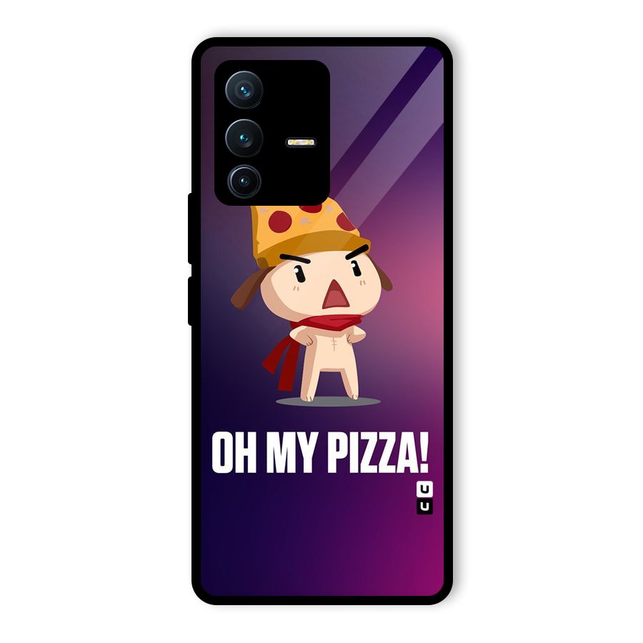 Oh My Pizza Glass Back Case for Vivo V23 Pro