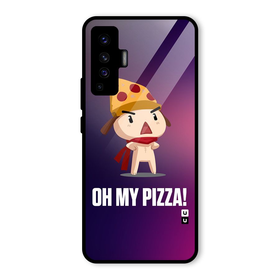 Oh My Pizza Glass Back Case for Vivo X50