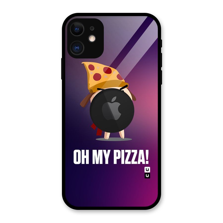 Oh My Pizza Glass Back Case for iPhone 11 Logo Cut