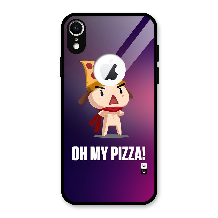 Oh My Pizza Glass Back Case for iPhone XR Logo Cut