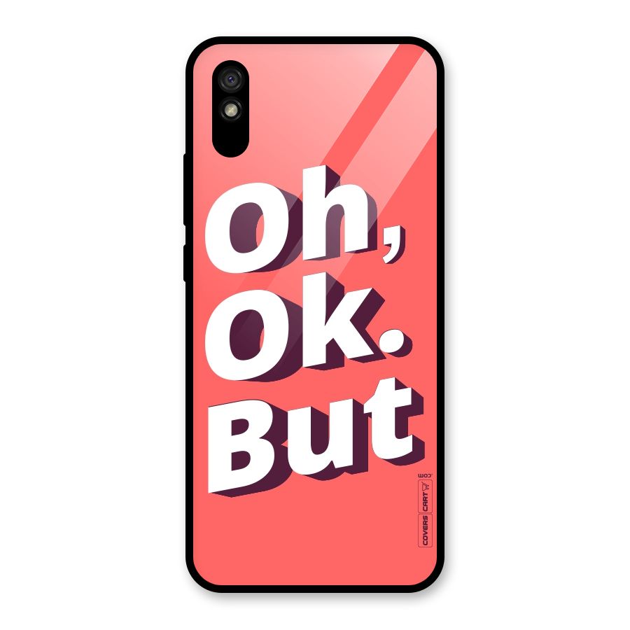 Oh Ok But Glass Back Case for Redmi 9i