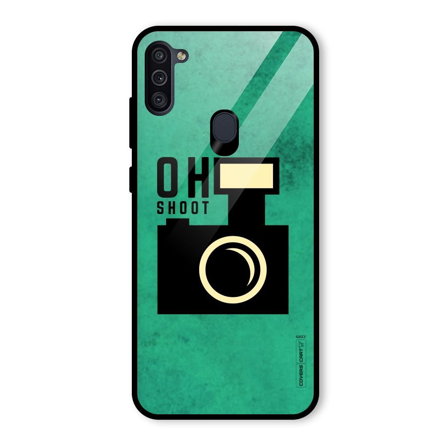 Oh Shoot Glass Back Case for Galaxy M11