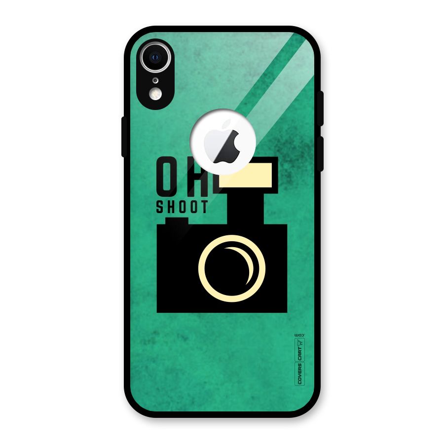 Oh Shoot Glass Back Case for iPhone XR Logo Cut