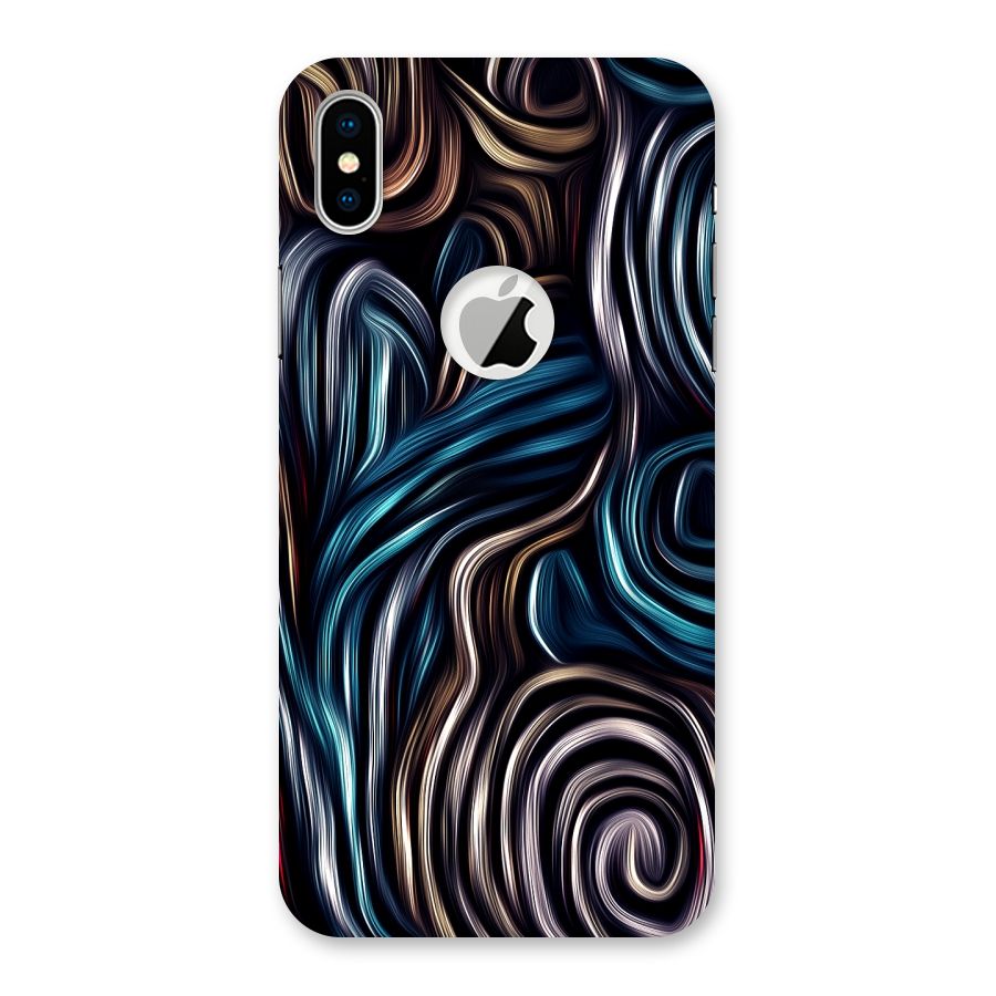 Oil Paint Artwork Back Case for iPhone XS Logo Cut