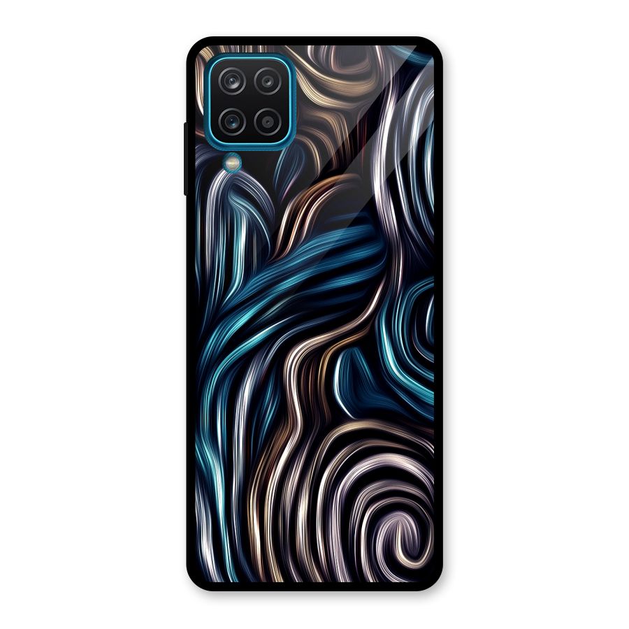 Oil Paint Artwork Glass Back Case for Galaxy A12