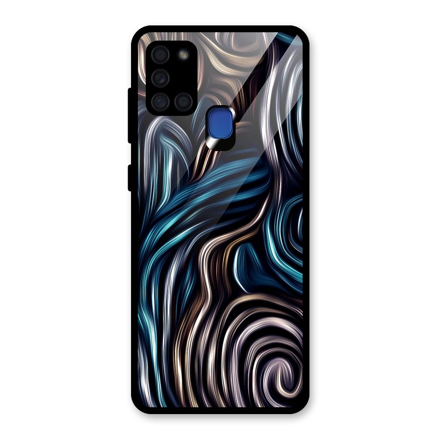 Oil Paint Artwork Glass Back Case for Galaxy A21s