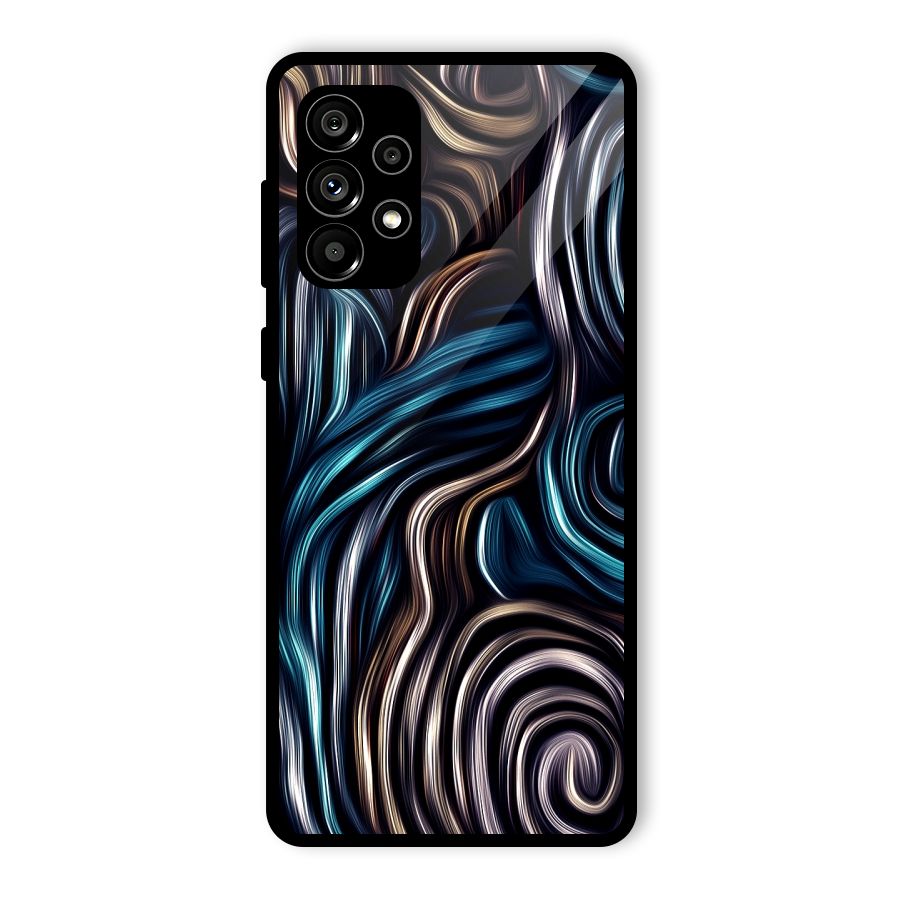 Oil Paint Artwork Glass Back Case for Galaxy A73 5G