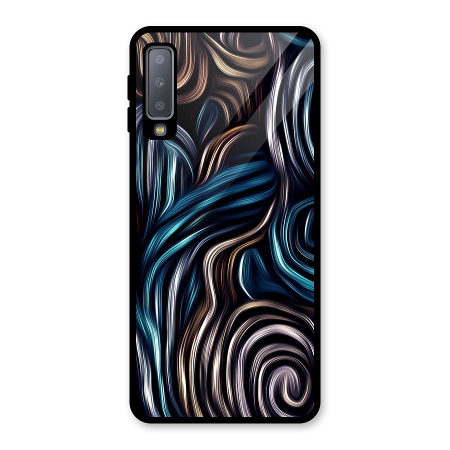 Oil Paint Artwork Glass Back Case for Galaxy A7 (2018)