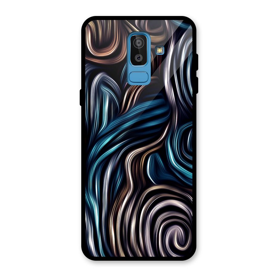 Oil Paint Artwork Glass Back Case for Galaxy J8
