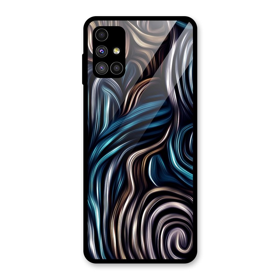 Oil Paint Artwork Glass Back Case for Galaxy M51