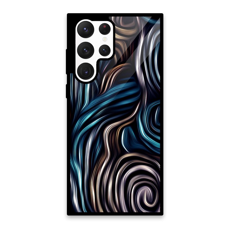 Oil Paint Artwork Glass Back Case for Galaxy S22 Ultra 5G