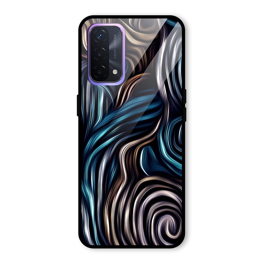 Oil Paint Artwork Glass Back Case for Oppo A74 5G