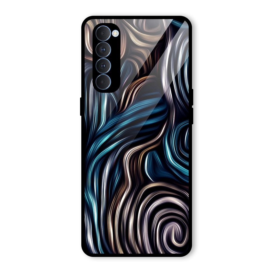 Oil Paint Artwork Glass Back Case for Oppo Reno4 Pro