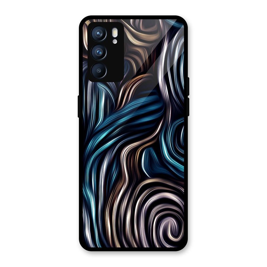 Oil Paint Artwork Glass Back Case for Oppo Reno6 5G