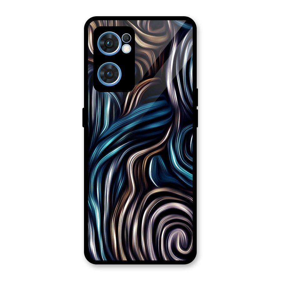 Oil Paint Artwork Glass Back Case for Oppo Reno7 5G