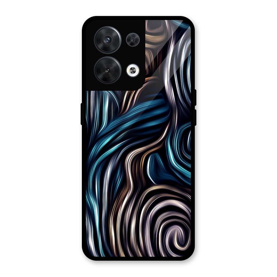 Oil Paint Artwork Glass Back Case for Oppo Reno8 5G