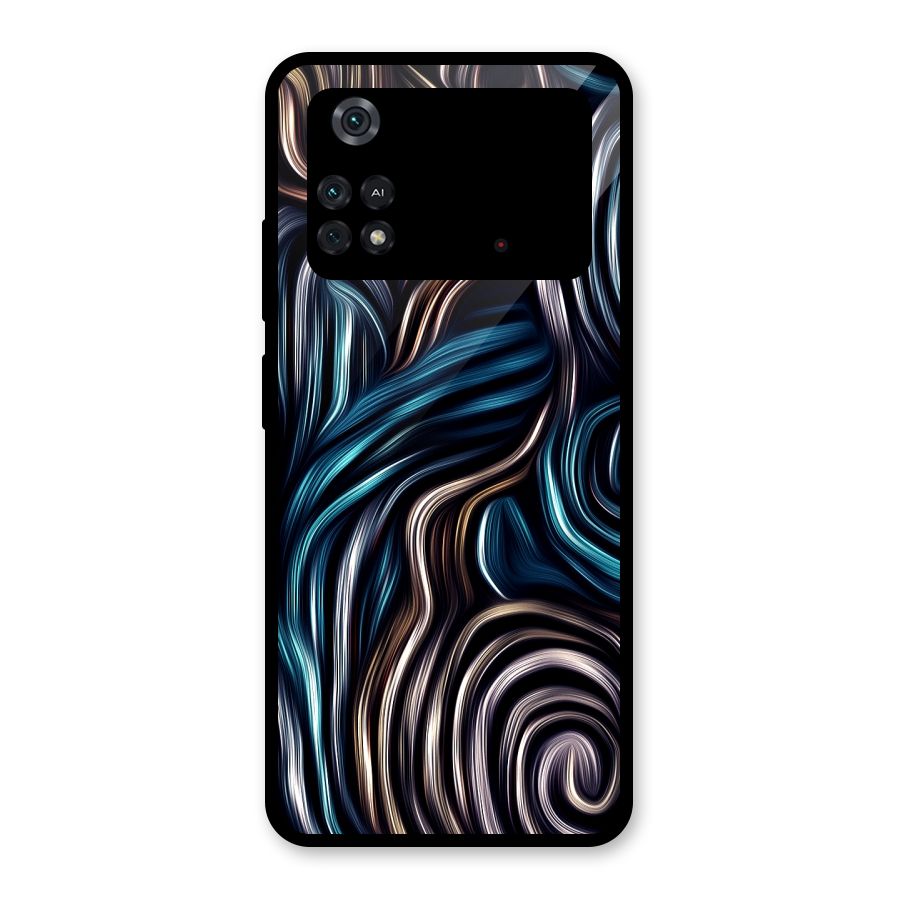 Oil Paint Artwork Glass Back Case for Poco M4 Pro 4G
