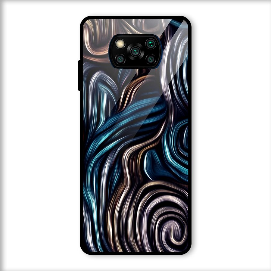 Oil Paint Artwork Glass Back Case for Poco X3