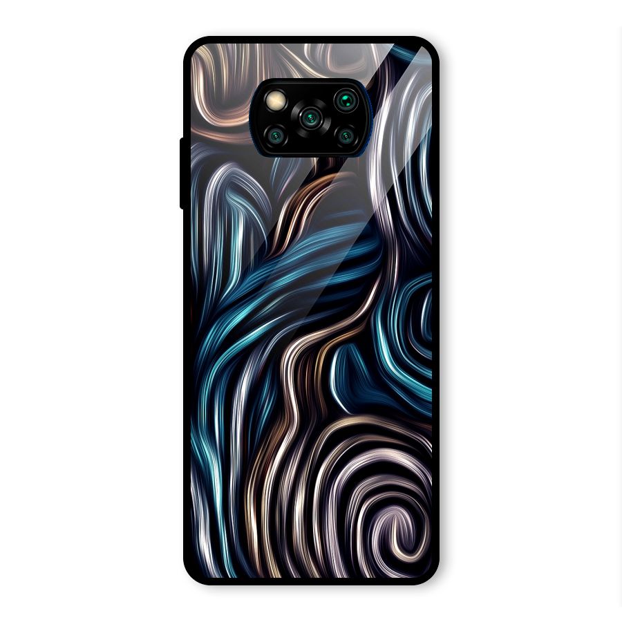 Oil Paint Artwork Glass Back Case for Poco X3 Pro
