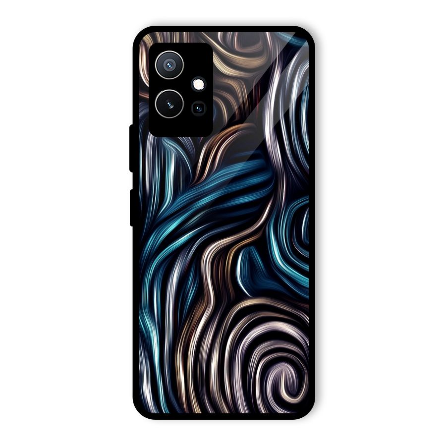Oil Paint Artwork Glass Back Case for Vivo T1 5G