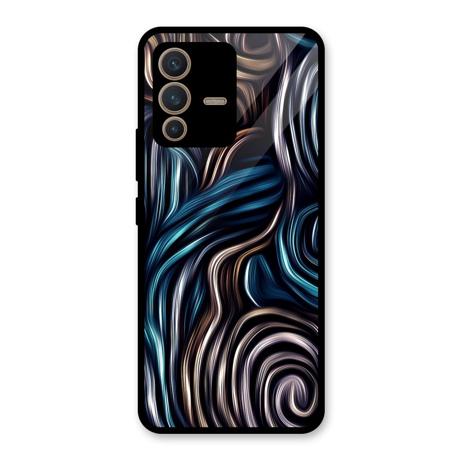 Oil Paint Artwork Glass Back Case for Vivo V23 5G