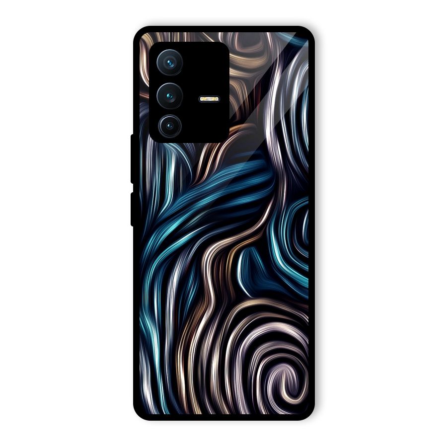 Oil Paint Artwork Glass Back Case for Vivo V23 Pro