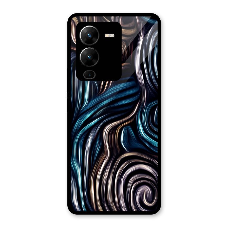 Oil Paint Artwork Glass Back Case for Vivo V25 Pro