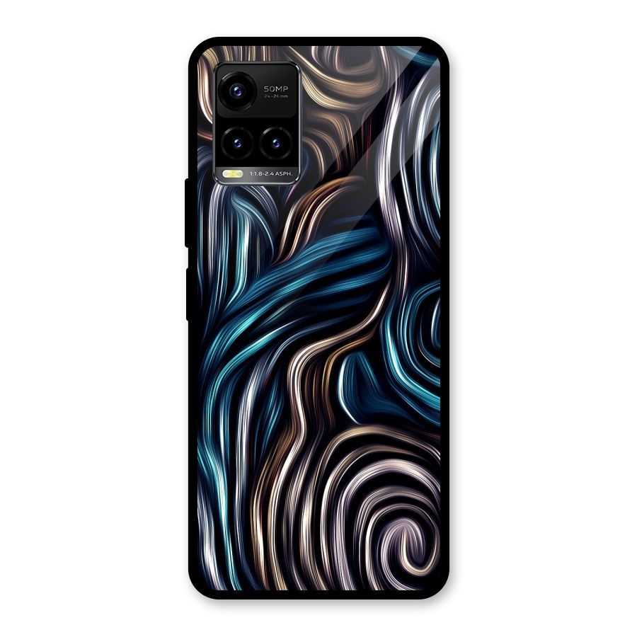 Oil Paint Artwork Glass Back Case for Vivo Y21A