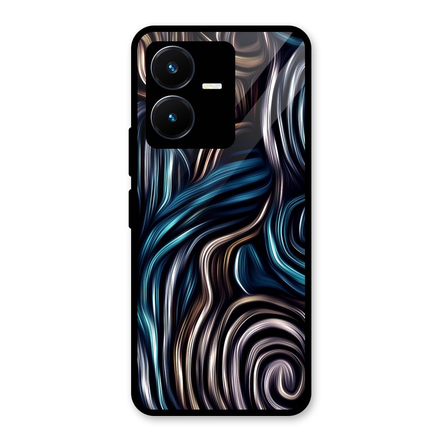 Oil Paint Artwork Glass Back Case for Vivo Y22