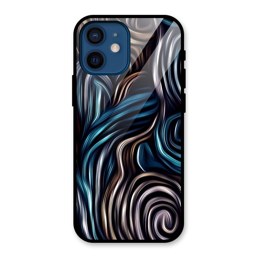 Oil Paint Artwork Glass Back Case for iPhone 12 Mini