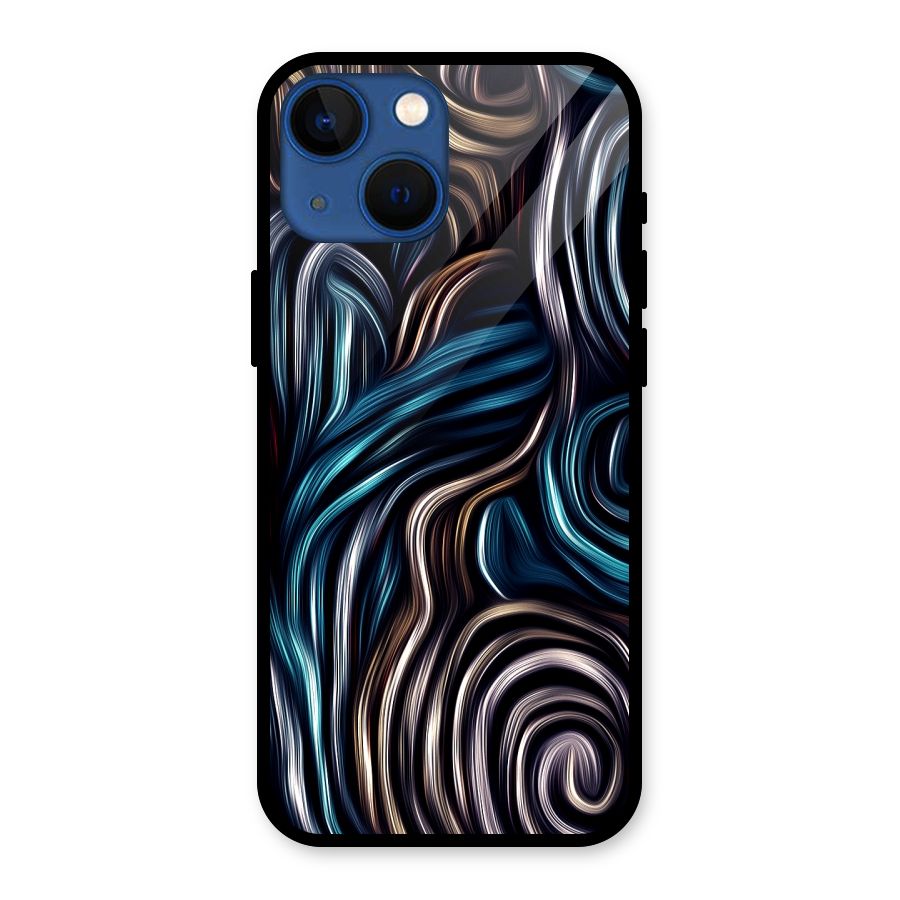 Oil Paint Artwork Glass Back Case for iPhone 13 Mini