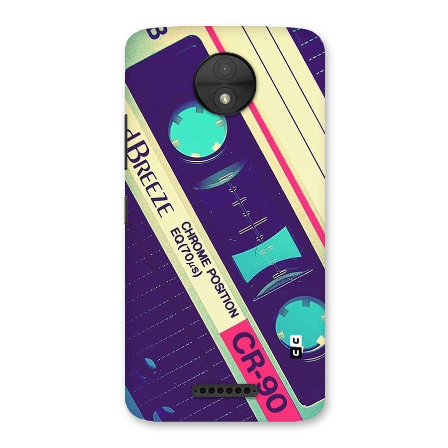 Old Casette Shade Back Case for Moto C
