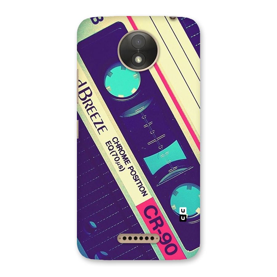 Old Casette Shade Back Case for Moto C Plus