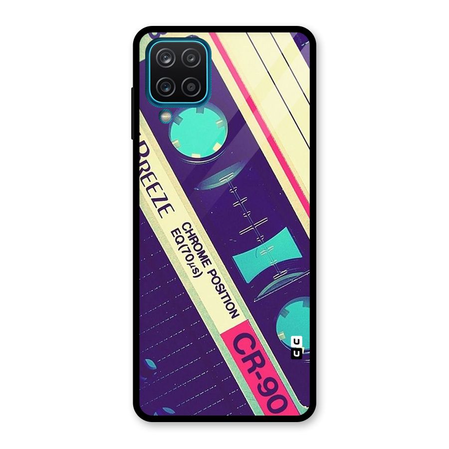 Old Casette Shade Glass Back Case for Galaxy A12