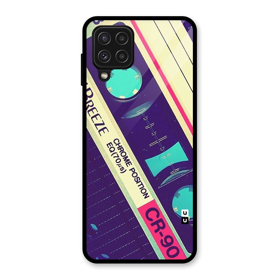 Old Casette Shade Glass Back Case for Galaxy A22 4G