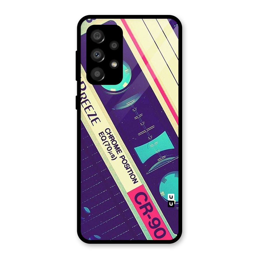 Old Casette Shade Glass Back Case for Galaxy A32