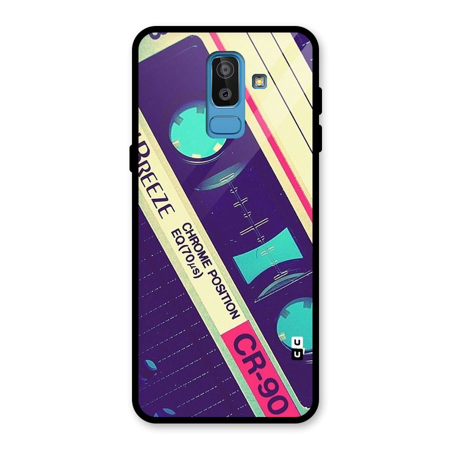 Old Casette Shade Glass Back Case for Galaxy J8