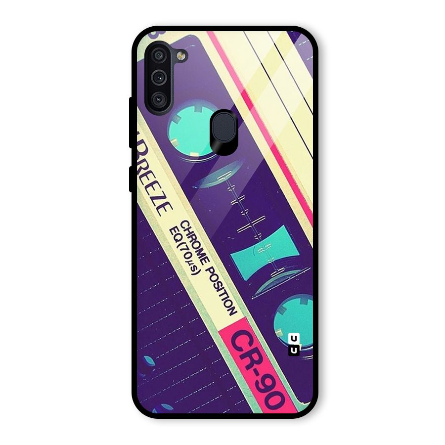 Old Casette Shade Glass Back Case for Galaxy M11