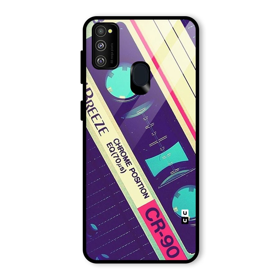 Old Casette Shade Glass Back Case for Galaxy M30s