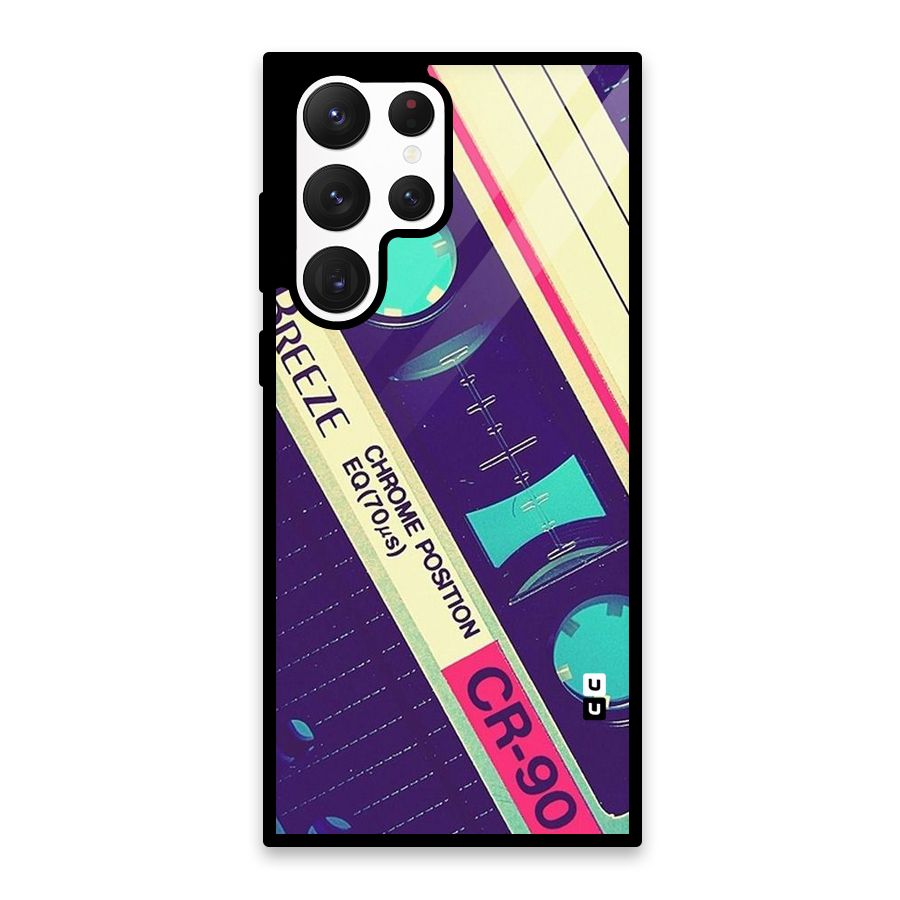 Old Casette Shade Glass Back Case for Galaxy S22 Ultra 5G