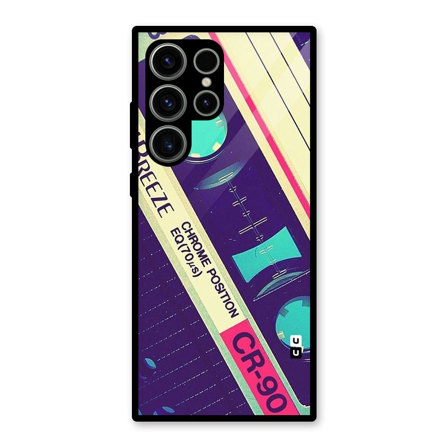 Old Casette Shade Glass Back Case for Galaxy S23 Ultra