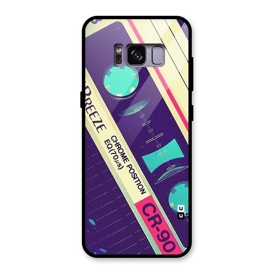 Old Casette Shade Glass Back Case for Galaxy S8