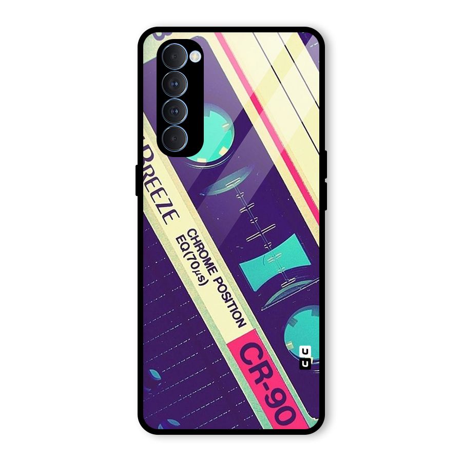 Old Casette Shade Glass Back Case for Oppo Reno4 Pro